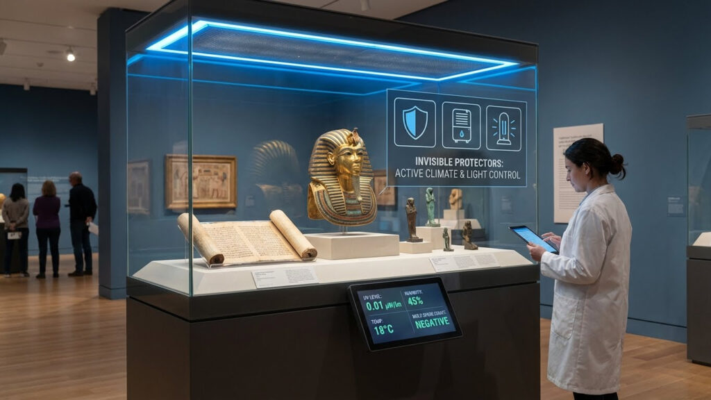 Görünmez Koruyucular: Modern Müze Vitrinleri Eserleri Küf ve UV Işınlarından Nasıl Korur