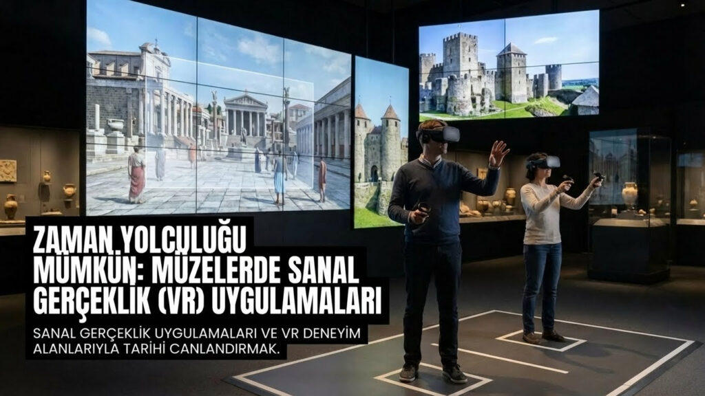 Müzelerde Sanal Gerçeklik (VR) uygulamaları ile ziyaretçi deneyimini en üst seviyeye taşıyın. Tarihi mekanların dijital canlandırması, VR deneyim alanları ve müze gelir modelleri bu yazıda.