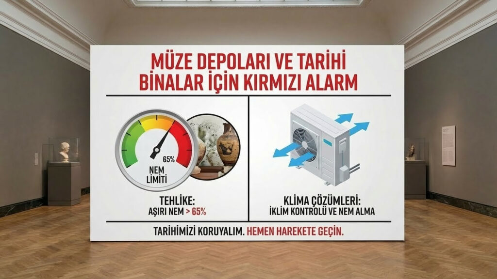 Müze Depoları ve Tarihi Yapılar İçin Kırmızı Alarm: %65 Nem Sınırı ve İklimlendirme Çözümleri
